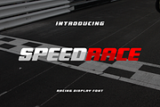 Speedrace - A Racing Display Font, a Sans Serif Font by overlaytemplates (Thumbnail 1 of 5)
