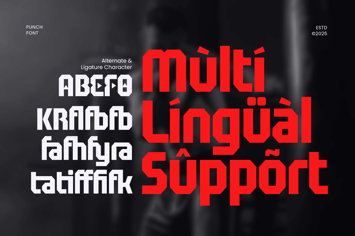 Punch - Display Condensed Sport Font, a Sans Serif Font by TokoPress (Photo 12 of 12)