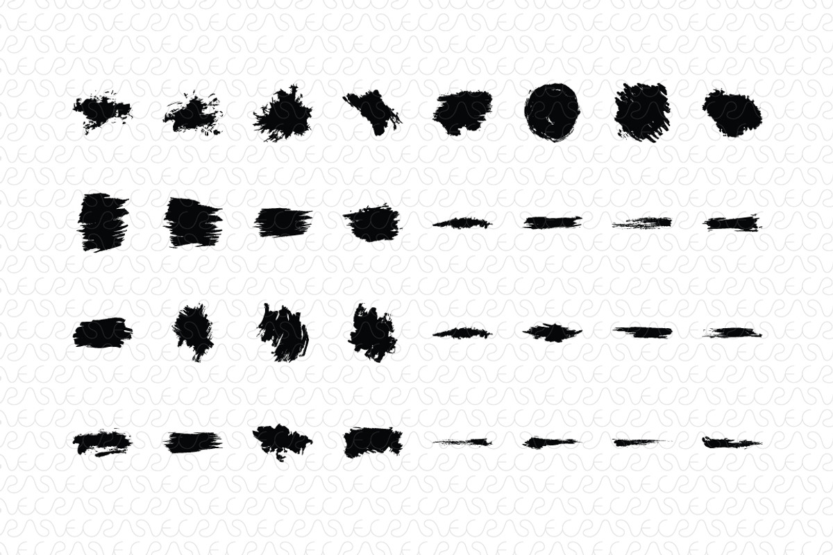 Splatters Vector Graphic Elements, an Icon by VecRas