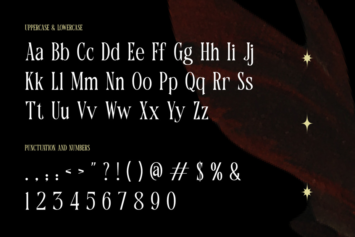 Amoura Camorin Decorative Serif Font, a Serif Font by Rasio Studio (Photo 2 of 7)