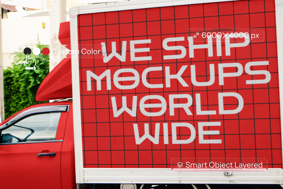 Truck Mockup, an Advertising Mockup by Simetrica Labs (Photo 2 of 3)