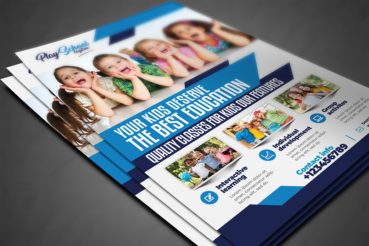 School Education Flyer Templates, a Flyer Template by AfzaalGraphics (Photo 3 of 4)