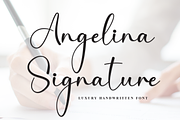 Angelina Signature | Script Font, a Handwritten Font by Scratchones (Thumbnail 1 of 8)