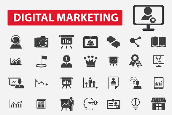 49 Digital Marketing Icons
