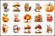 Cute Autumn Clipart, an Illustration by Sublimation Artist (Thumbnail 3 of 6)