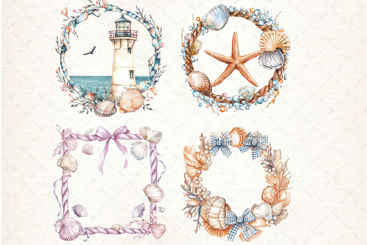 Coquette Coastal Fisherman Frame, an Illustration by Libby Wishes (Photo 7 of 12)