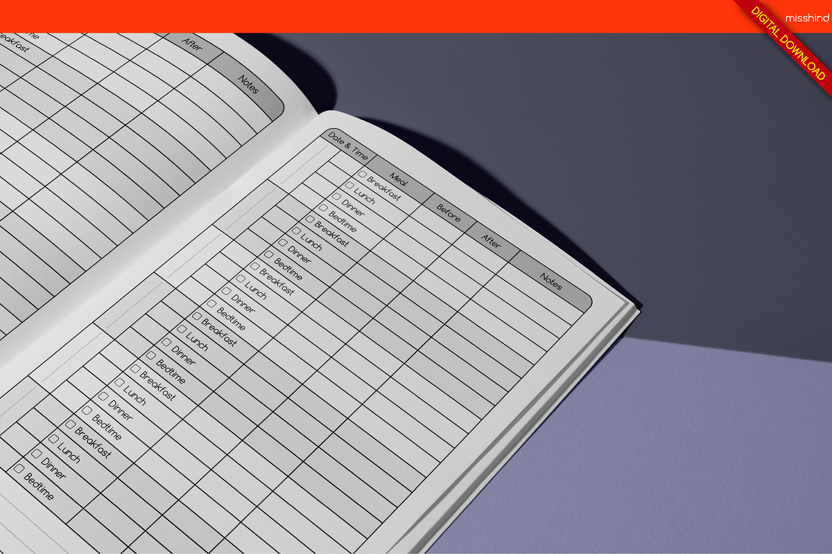 Diabetes Logbook • KDP Interior, a Templates & Theme by HyeRi (Photo 3 of 4)