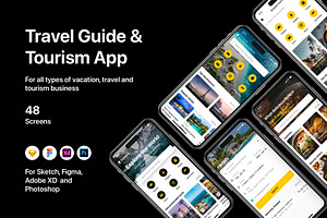 Travel Guide & Tourism App, an UI Kit Template by flr.24