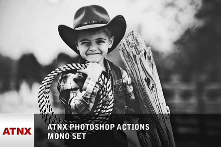 ATNX Photoshop Actions (Mono Set), an Action Add-On by ATNX Digital