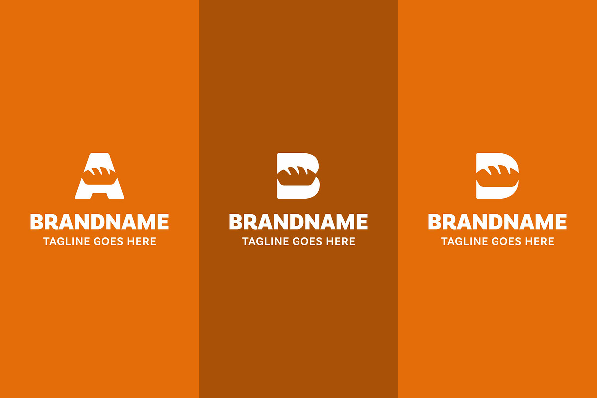 Letter A B D Bread Modern Logo Set, a Branding & Logo Template by Pray Art Design Studio (Photo 2 of 2)