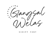 Gangsal Welas - Script Font, a Script Font by GFRcreative (Thumbnail 1 of 5)