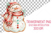 Christmas Cookie Clipart PNG Bundle, a Seasonal Illustration by Canvas Craft (Thumbnail 2 of 10)