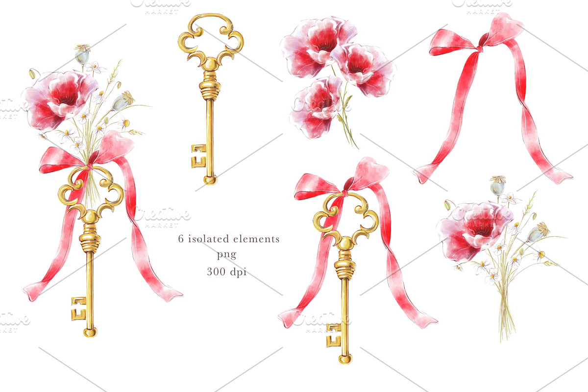 Key illustration and patterns, a Decorative Illustration by Maria art ...