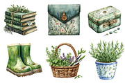 Green Summer Cottagecore Clipart, an Illustration by Dream Creation (Thumbnail 4 of 6)