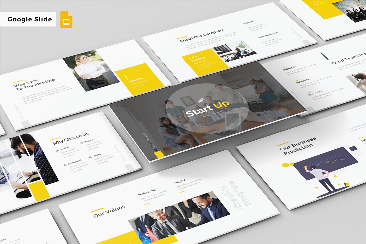 START UP - Google Slide Template, a Presentation Template by Shafura