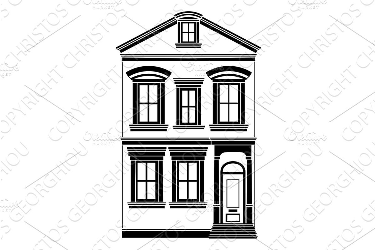 House Old Building Outline, an Object Illustration by Christos Georghiou