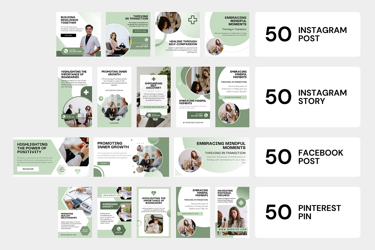 Psychology Social Media Canva Bundle preview 5
