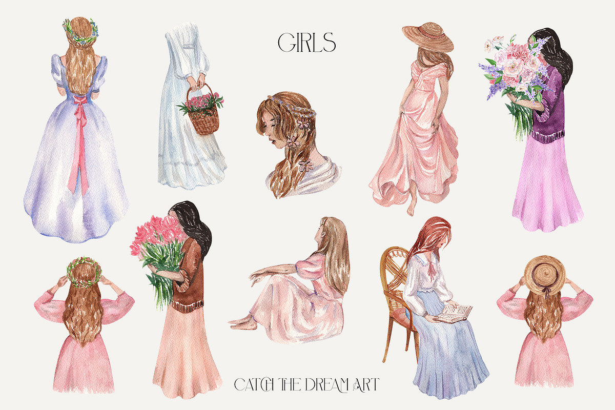 Soft Cottagecore Coquette Aesthetic, a Seasonal Illustration by Catch the Dream Art (Photo 4 of 16)