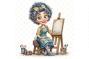Artist Clipart JPG, a Person Illustration by Memories By Lea (Thumbnail 6 of 19)