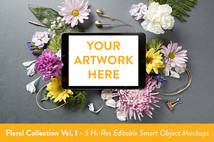 Floral Collection Mockups Vol. 1