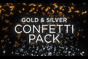 Gold Confetti Video Overlays, a Background Graphic by Enchanted Studios