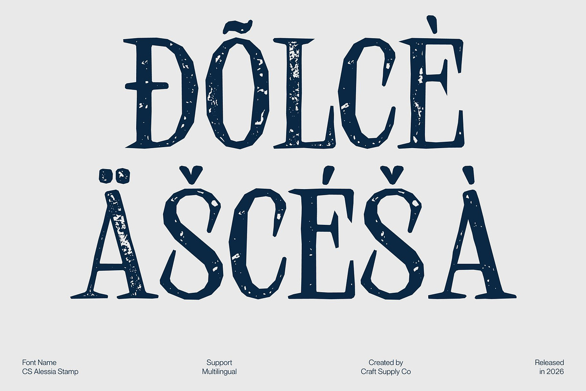 CS Alessia Stamp, a Serif Font by Craft Supply Co. (Photo 7 of 8)