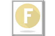 Modern Vector Flat Icon With Letter, an Outline Icon by FineArtStudio (Thumbnail 3 of 3)