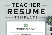 Resume Template / Teacher CV, a Resume Template by Klamp Studio (Thumbnail 7 of 7)