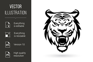 Tiger Mascot Logo, a Graphic by DvargShop