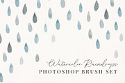 Raindrops Photoshop Brush Set, a Brush Add-On by Chelsea Bromley (Thumbnail 1 of 4)
