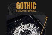Gothic Calligraphy Brushes, a Brush Add-On by Emmanuel Buron (Thumbnail 1 of 12)