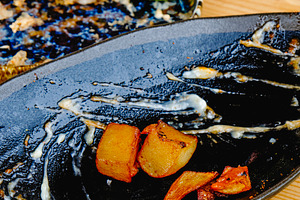 patatas bravas and chipirones leftovers, a Photo by Nito