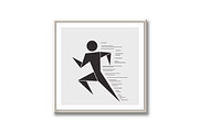 Running man. Stylish design, an Outline Icon by RODINA (Thumbnail 2 of 3)