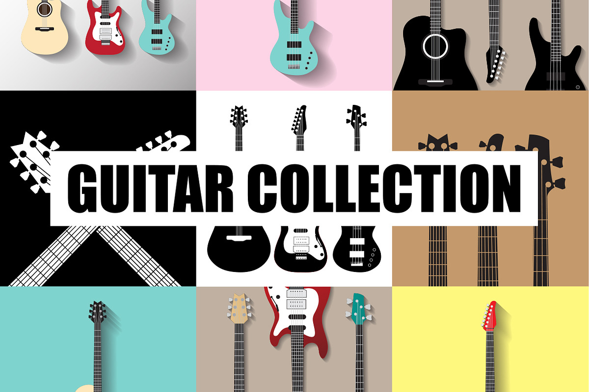 Vector guitars set, an Object Graphic by iconerstock (Photo 2 of 10)