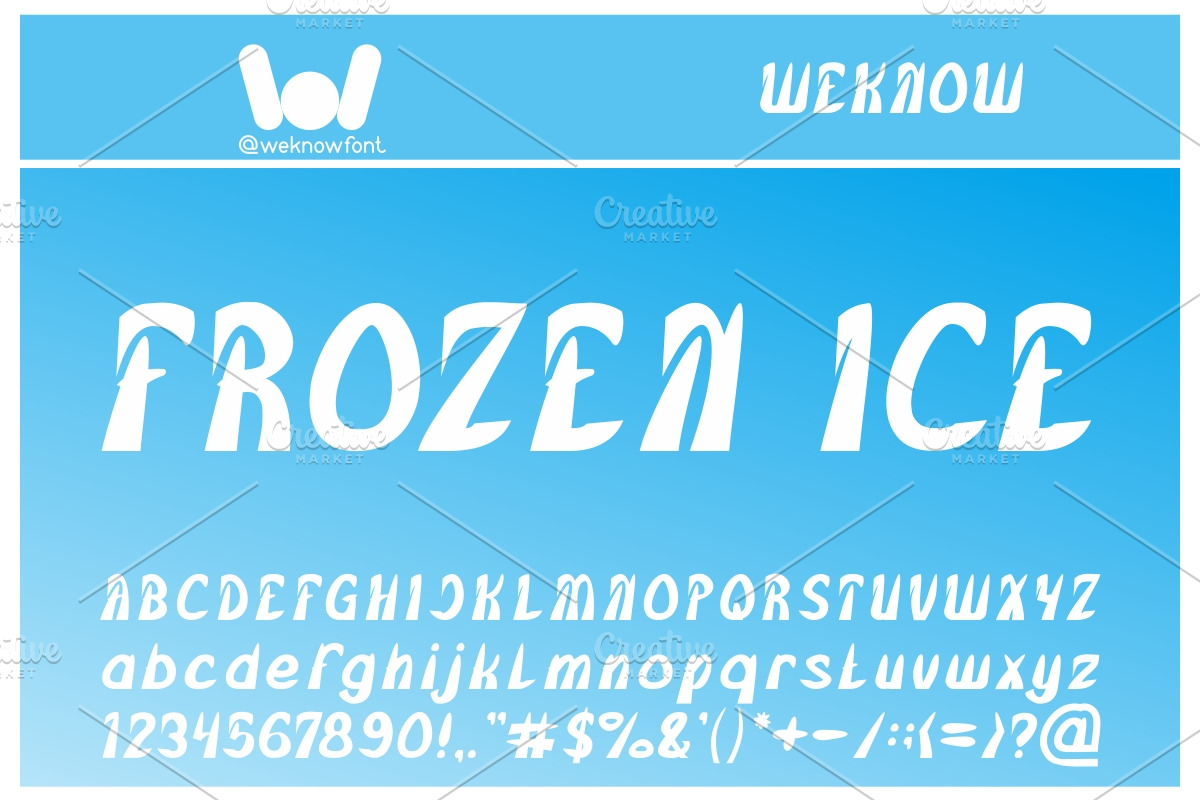 frozen ice font, a Font by weknow (Photo 4 of 5)