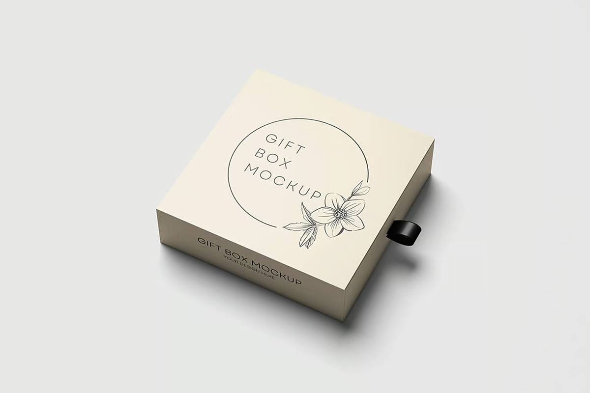 Gift Box Mockup, a Packaging Mockup by Hubzway (Photo 5 of 7)