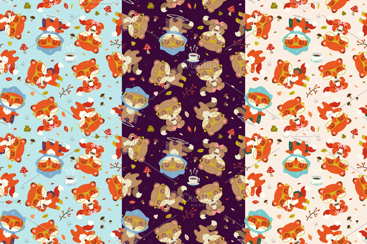 Cartoon autumn fox set, an Animal Illustration by SunnyWS (Photo 8 of 9)