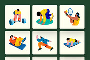Fitness and Health Illustration Art, a Healthcare Illustration by Brickclay (Thumbnail 9 of 9)