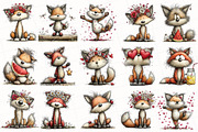Whimsical Summer Fox Clipart, an Illustration by OK Design (Thumbnail 3 of 6)