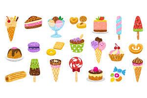 Crayon drawing dessert. Chalk drawn, a Food Illustration by Valerie Bodnar