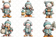 Whimsical Snowman Clipart, an Animal Illustration by Black Bird Studio (Thumbnail 5 of 6)