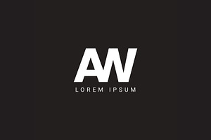 Initial Letter AW Logo Design Monogr, a Branding & Logo Template by Walldecorated