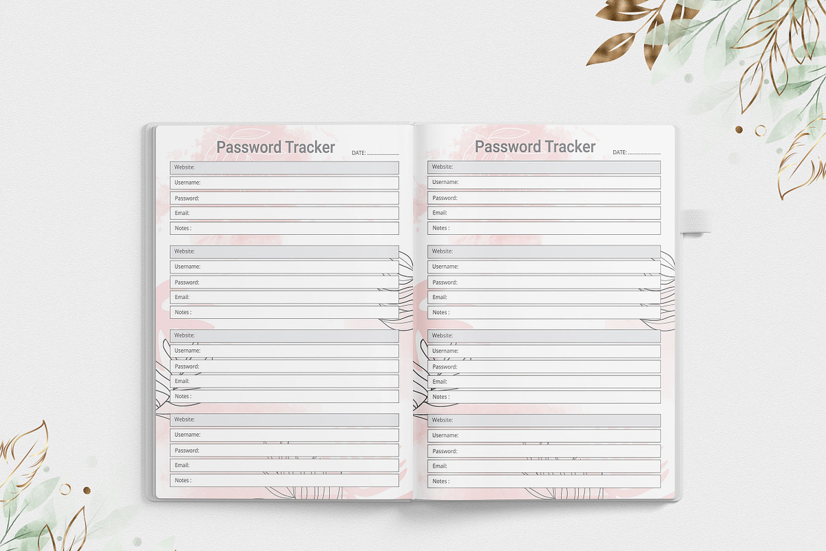 Password Logbook Kdp Interior, a Stationery Template by Graphic Template (Photo 10 of 11)