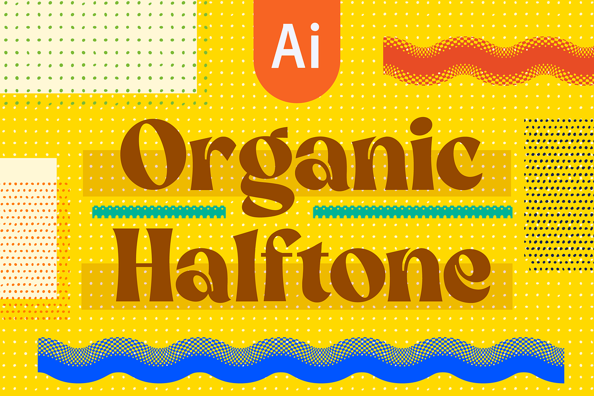 Illustrator Halftone Patterns 10x, a Pattern Graphic by Esther Nariyoshi (Photo 1 of 3)