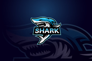 Shark Angry Mascot Animal Logo Sport, a Branding & Logo Template by Agung_cs
