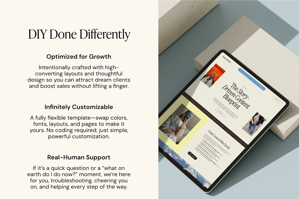 Hana Squarespace 7.1 Template, a Squarespace Template by Studio Heythere (Photo 4 of 8)