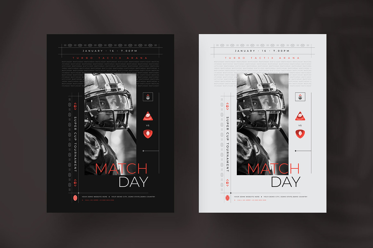 Football matchday sports flyer, a Flyer Template by Tanmoy Topu (Photo 1 of 2)