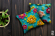 Turquoise Neon Crochet Flower Papers, a Pattern Graphic by Creative Store (Thumbnail 4 of 4)