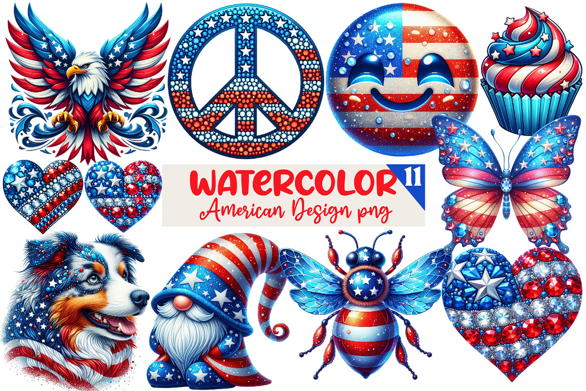 American Design png Bundle, an Illustration by Designworld (Photo 1 of 4)