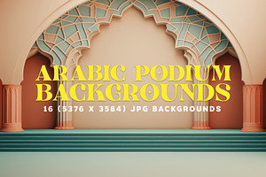 16 Arabic Podium Backgrounds